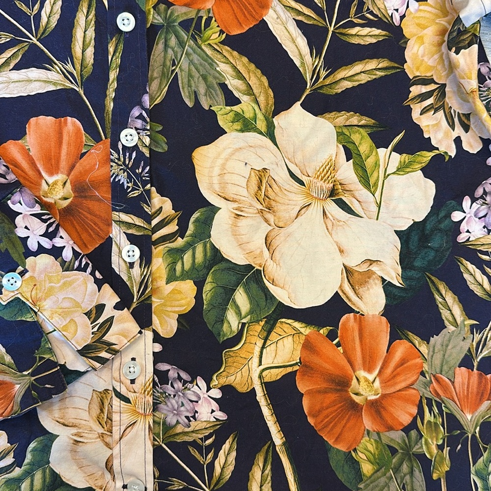 Chico's Floral Button Down Dress Shirt - Picture 3 of 6